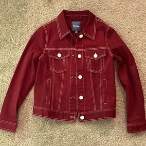 ModCloth burgundy denim jacket